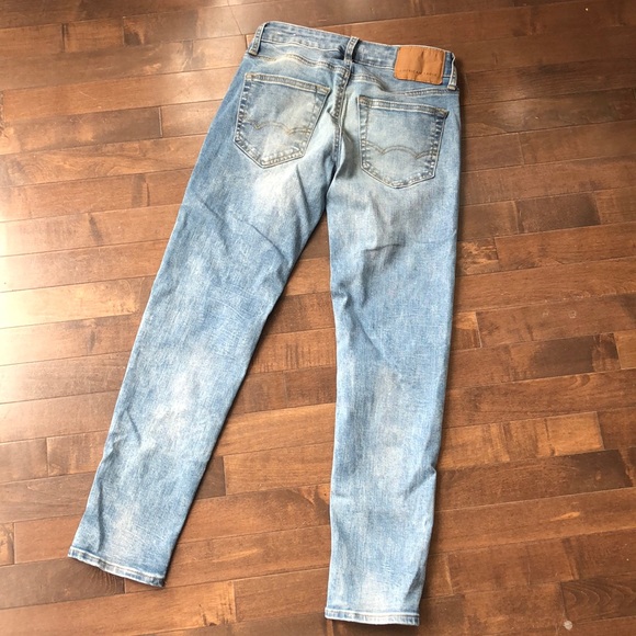 American Eagle Outfitters Light Wash Next Level Flex Skinny Jegging Jeans Sz 26 - Picture 9 of 14